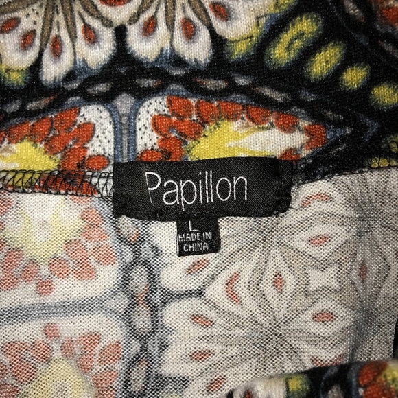 Papillon Button Cowl Neck Sweater Dress - L - Picture 6 of 7